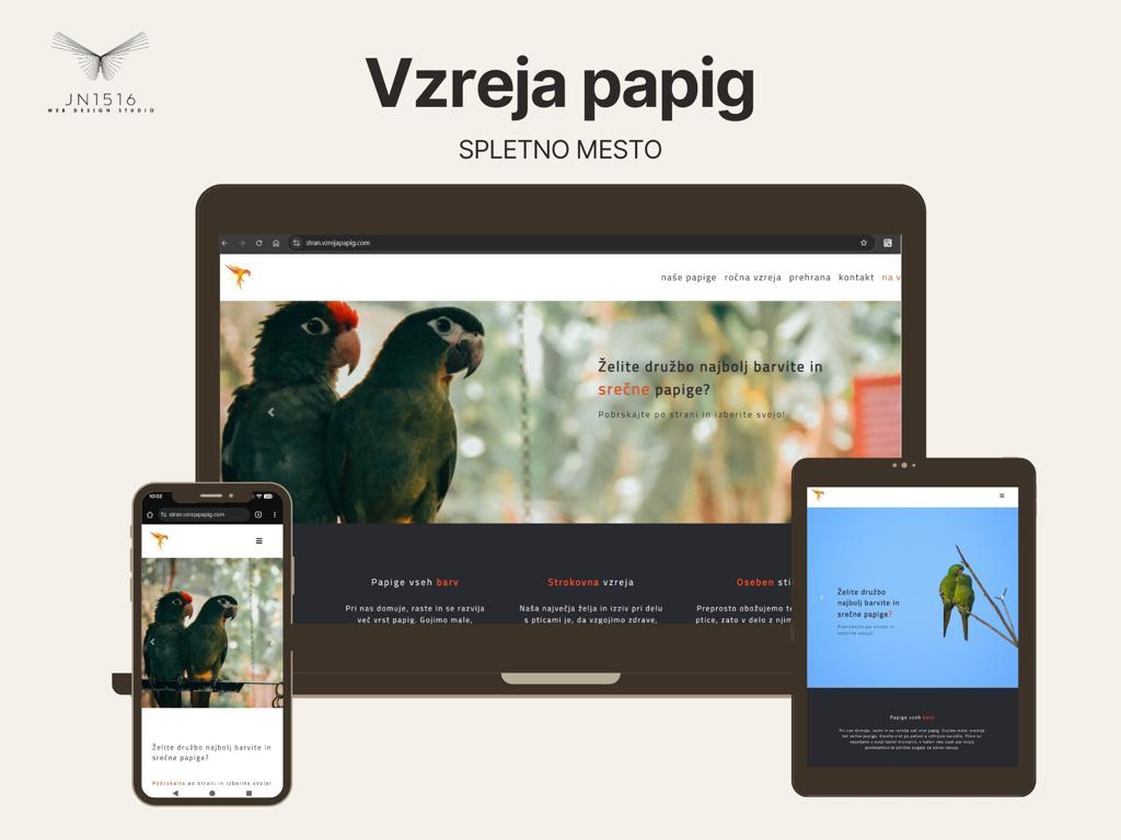 Vzreja papig - Spletna trgovina in predstavitvena stran